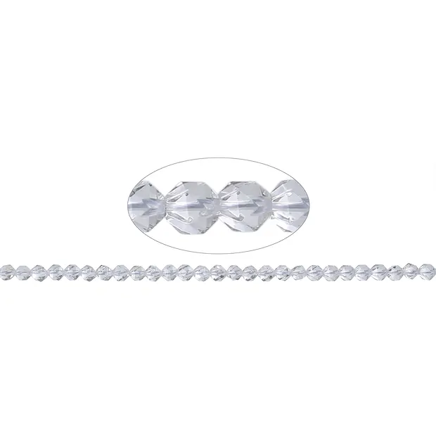 Rang de collier boules, Cristal de roche, facetté (Starcut), 05-06mm (39cm) | Marco Schreier