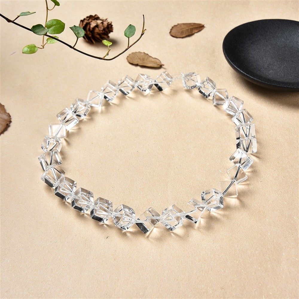 Strand cube, Rock Crystal AA, 10mm | wholesaler gems, healing stones & jewelry