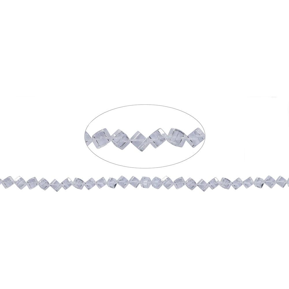 Strand cube, Rock Crystal AA, 10mm | wholesaler gems, healing stones & jewelry