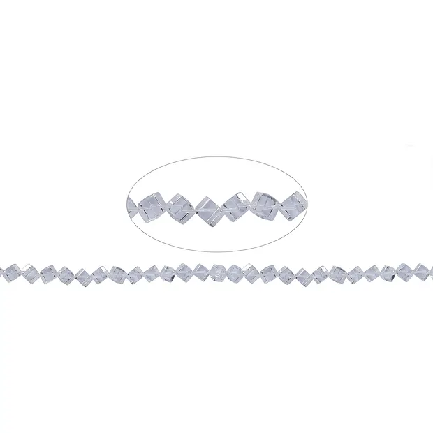 Strang Würfel, Bergkristall AA, 10mm | Schreier Edelsteine, Heilsteine & Schmuck