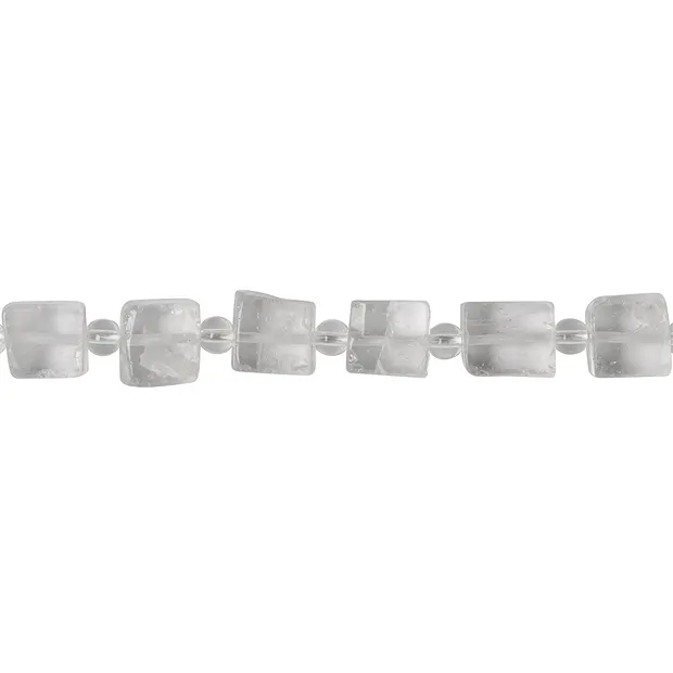 Strang Würfel, Bergkristall, 09-12 x 09-12mm | Edelsteine, Heilsteine & Schmuck