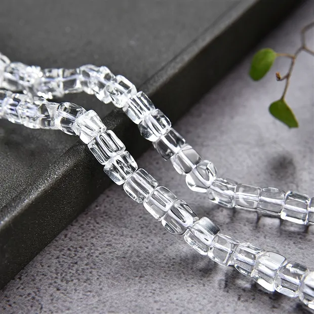 Strand cube, Rock Crystal, 04-05mm | wholesaler gems, healing stones & jewelry