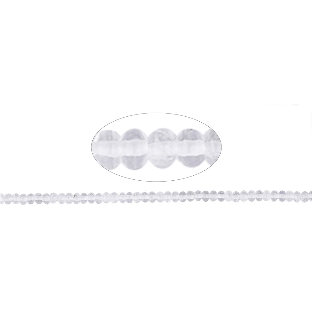 Rang de colliers Boutons, Cristal de roche, 04mm | Marco Schreier