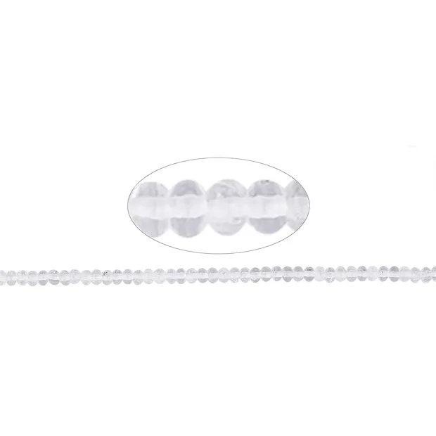 Strang Button, Bergkristall, 04mm | Großhändler Edelsteine, Heilsteine & Schmuck