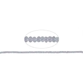 Button/coin strand, Rock Crystal, faceted, 06mm | gems, healing stones & jewelry