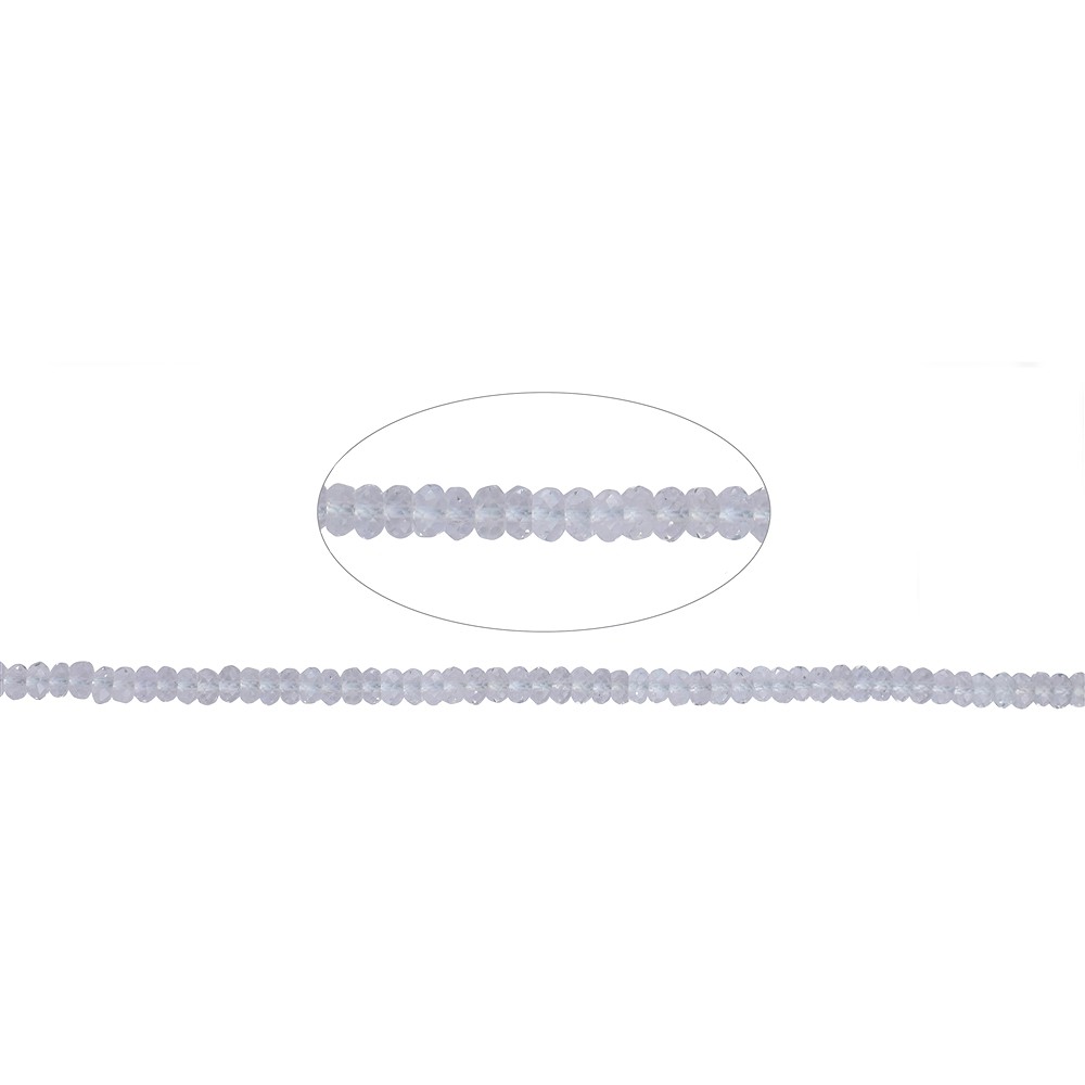 Button strand, Rock Crystal, faceted, 08mm | wholesaler gems & healing stones