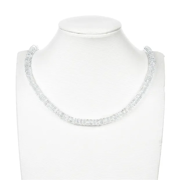 Rang de collier Boutons, Cristal de roche, facetté, 03-04 x 06-07mm (39cm) | Marco Schreier