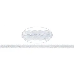 140350325021 Collar de botones, Cristal de roca, facetado, 03-04 x 06-07mm (39cm) | Marco Schreier
