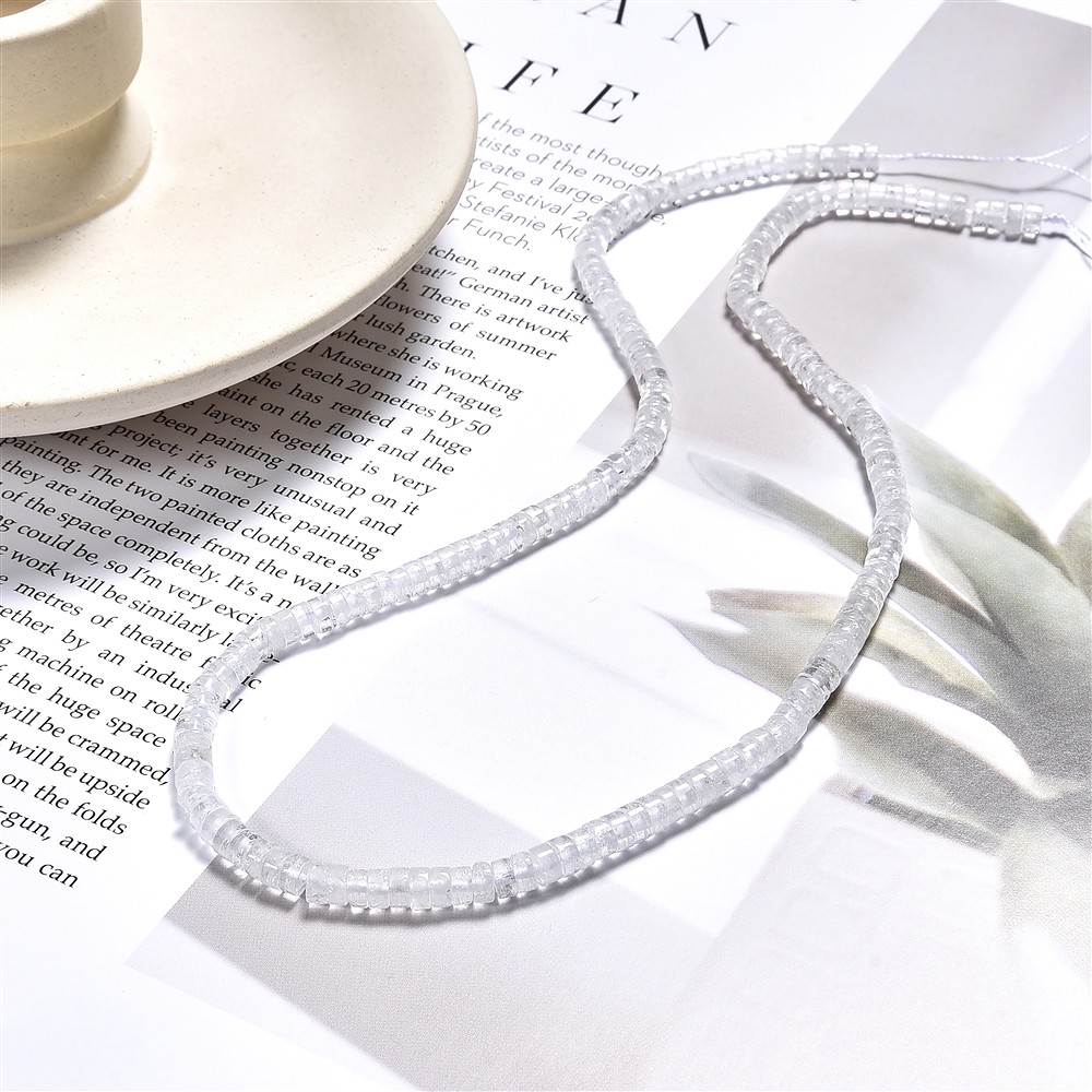 Strand cylinder "Heishi", Rock Crystal, 02 x 04mm | Marco Schreier