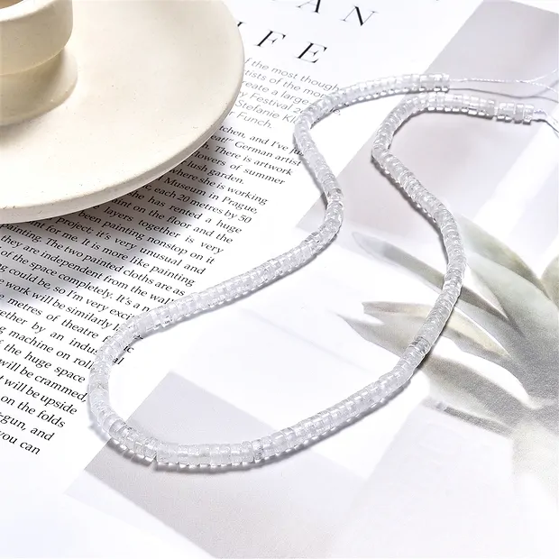 Strand cylinder "Heishi", Rock Crystal, 02 x 04mm | Marco Schreier