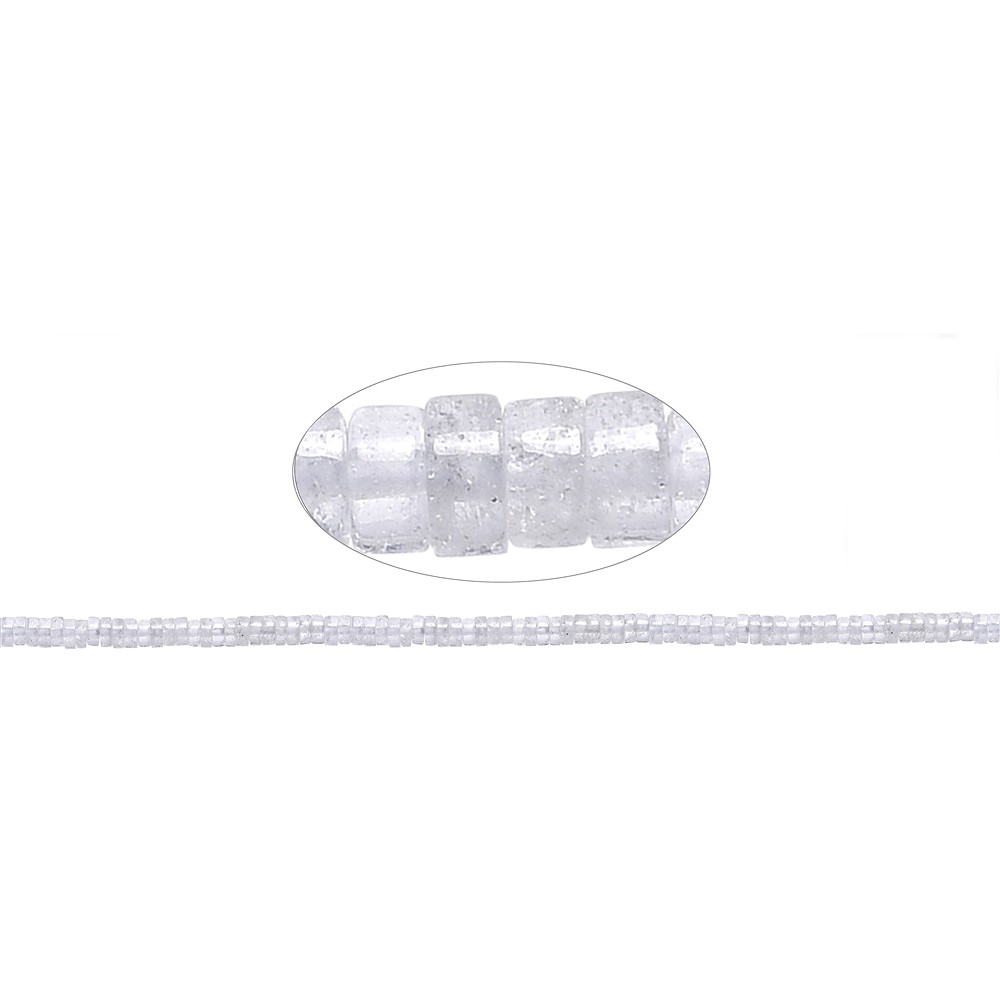 Strand cylinder "Heishi", Rock Crystal, 02 x 04mm | Marco Schreier