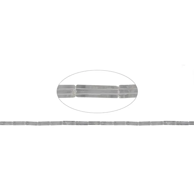 Strang Zylinder, Bergkristall, 13 x 04mm | GH Edelsteine, Heilsteine & Schmuck