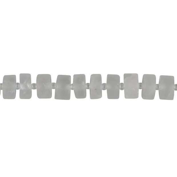 Wheel Shape" strand, Rock Crystal, matt, 03-05 x 06-08mm (38cm) | Marco Schreier