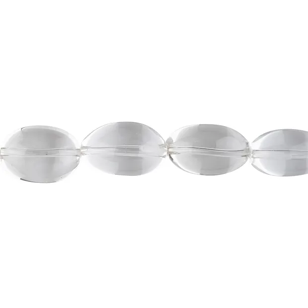 Strand olives, Rock Crystal, 26 x 16mm | Schreier gems, healing stones & jewelry