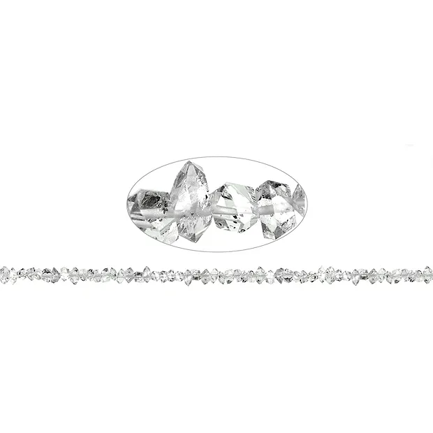 Rangs de colliers, Cristal de roche biterminé (type Herkimer), 03-04 x 06-09mm | Marco Schreier