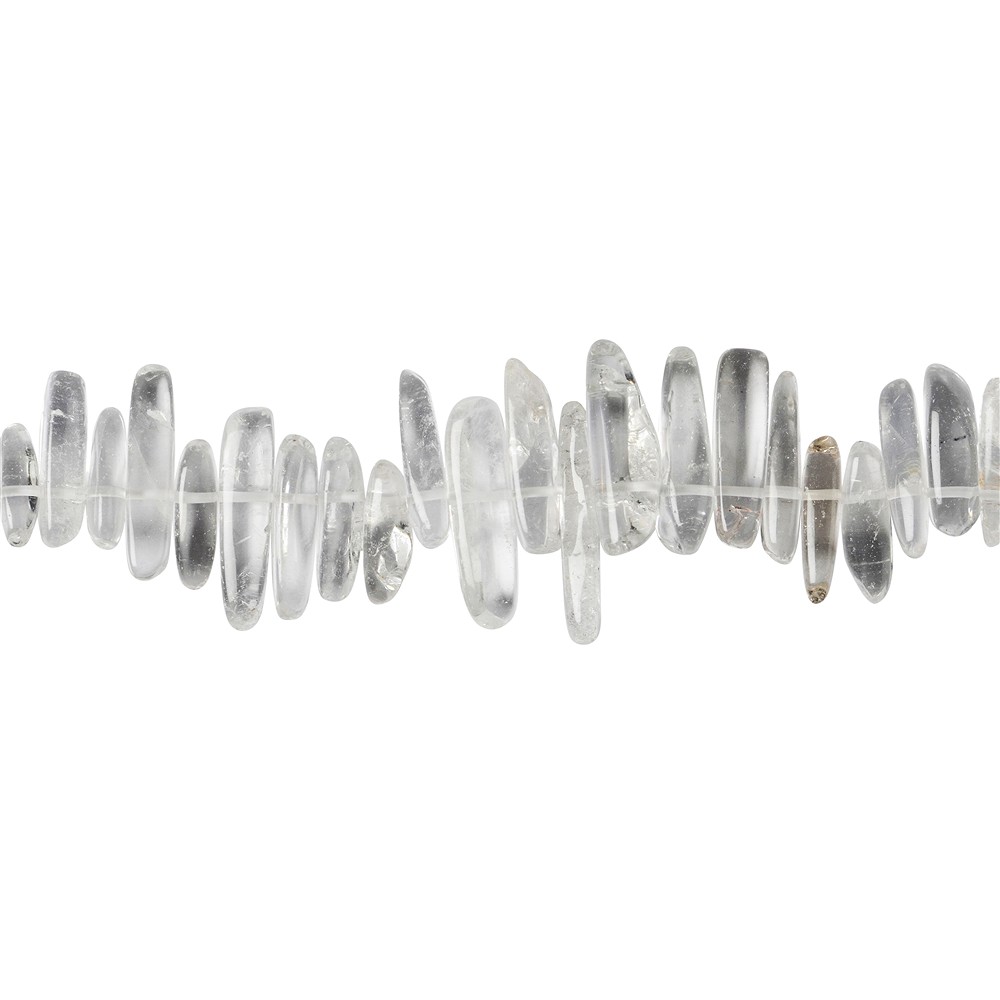 Strand of nuggets "tooth", Rock Crystal, 03-05 x 12-25mm (39cm) | Marco Schreier