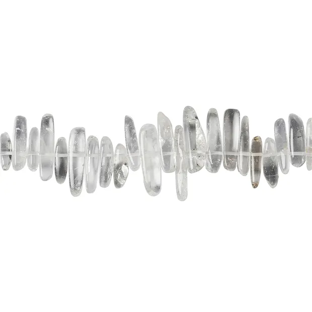 Tiras de pepitas "diente", Cristal de roca, 03-05 x 12-25mm (39cm) | Marco Schreier