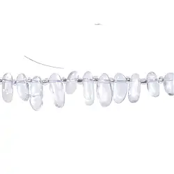 140350629720 Strand of nuggets "tooth", Rock Crystal, 10-20mm (39cm) | Marco Schreier