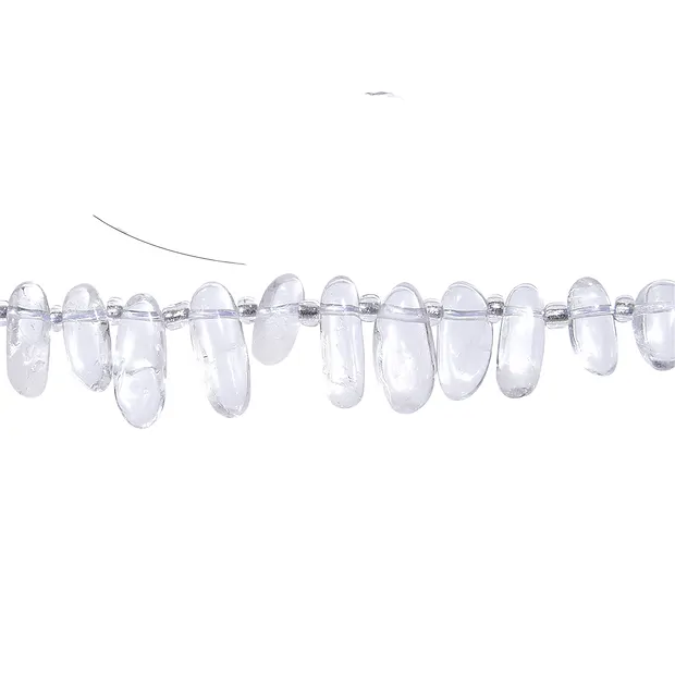 Rang de colliers Nugget "dent", Cristal de roche, 10-20mm (39cm) | Marco Schreier