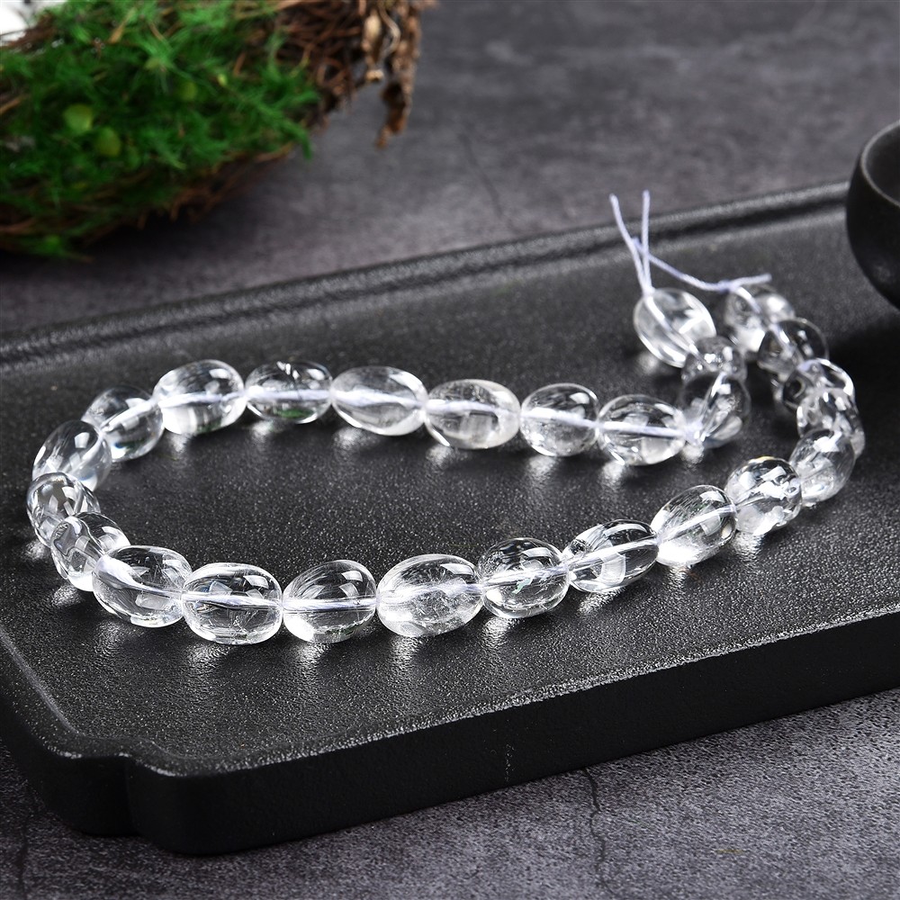 Tiras de pepitas, Cristal de roca, 13-19 x 13-16mm (39cm) | Marco Schreier