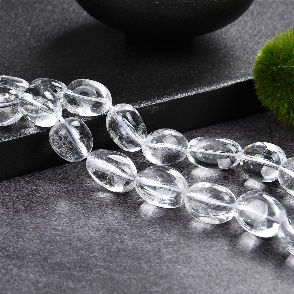 Tiras de pepitas, Cristal de roca, 13-19 x 13-16mm (39cm) | Marco Schreier