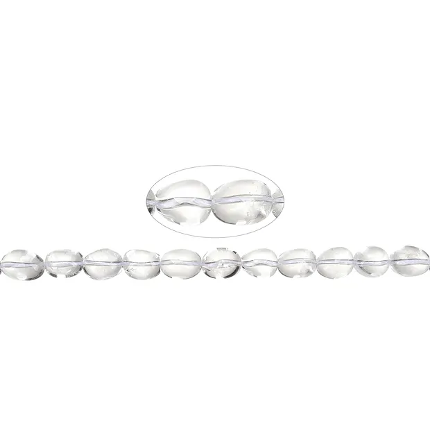 Rang de colliers Nuggets, Cristal de roche, 13-19 x 13-16mm (39cm) | Marco Schreier