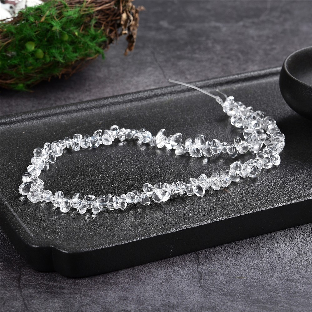 Strand of nuggets, Rock Crystal, 04-05 x 07-09mm (39cm) | Marco Schreier