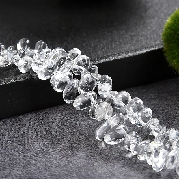 Strand of nuggets, Rock Crystal, 04-05 x 07-09mm (39cm) | Marco Schreier