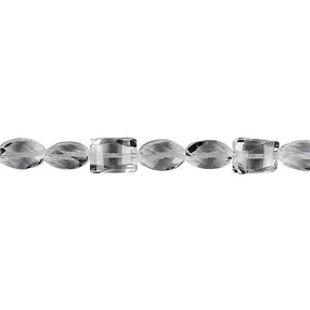 Rang de colliers Freeform, Cristal de roche, facetté, 14 x 16mm | Marco Schreier