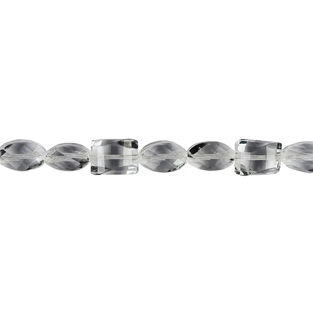 Freeform strand, Rock Crystal, faceted, 14 x 16mm | Marco Schreier