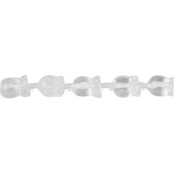 140351104220 Strand flowers, Rock Crystal, 09mm | wholesaler gems, healing stones & jewelry