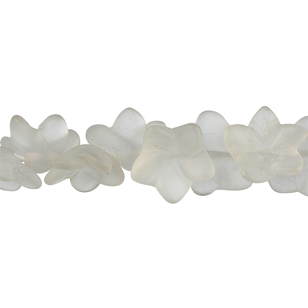 Strand flor, Cristal de roca, mate, 14 x 08mm | Marco Schreier