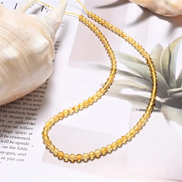 Strang Kugel, Bernstein, 04mm | Großhändler Edelsteine, Heilsteine & Schmuck