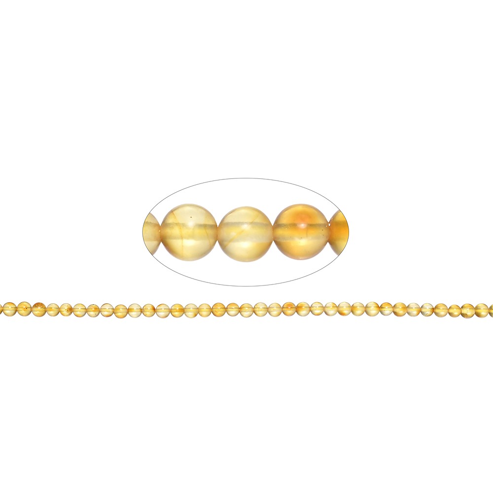 Strang Kugel, Bernstein, 04mm | Großhändler Edelsteine, Heilsteine & Schmuck
