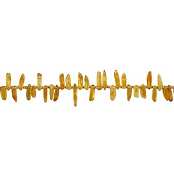 140360609810 Strand of nuggets &quot;Tooth&quot;, light Amber, 03-05 x 10-20mm (37cm) | Marco Schreier