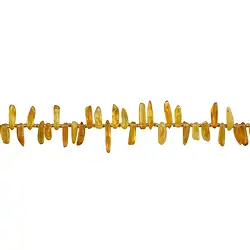 140360609810 Tiras de pepitas "diente", Ámbar claro, 03-05 x 10-20mm (37cm) | Marco Schreier