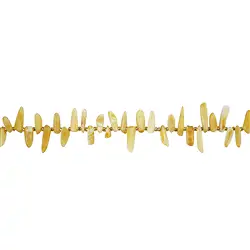 140360609820 Tiras de pepitas "diente", amarillo Ámbar, 03-05 x 10-20mm (37cm) | Marco Schreier