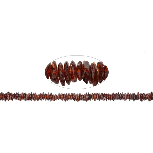 Strang Roundel, Bernstein, cognac dunkel, 06 x 04mm | Marco Schreier