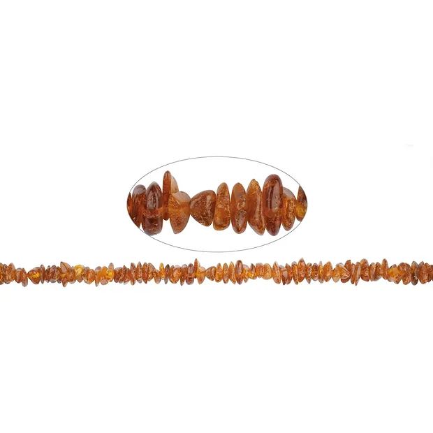 Strang Splitter, Bernstein cognac mittel, 05-10 x 05-07mm | Marco Schreier