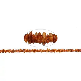 Rang de colliers éclats, Ambre foncé, 06-11 x 05-08mm | Marco Schreier