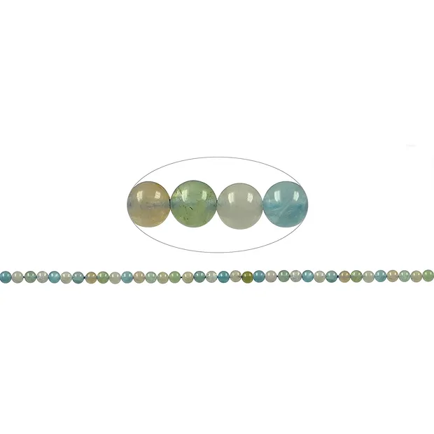 Strang Kugeln, Beryll (Aquamarin/Morganit), 04mm | Marco Schreier