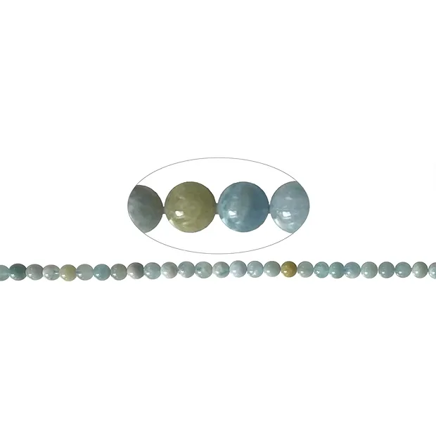 Filo di perline, Acquamarina/ Eliodor, 06 mm (39 cm) | Marco Schreier