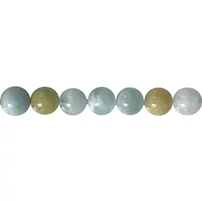 String Beads, Aquamarine/Heliodor, 10mm (39cm) | gems, healing stones & jewelry