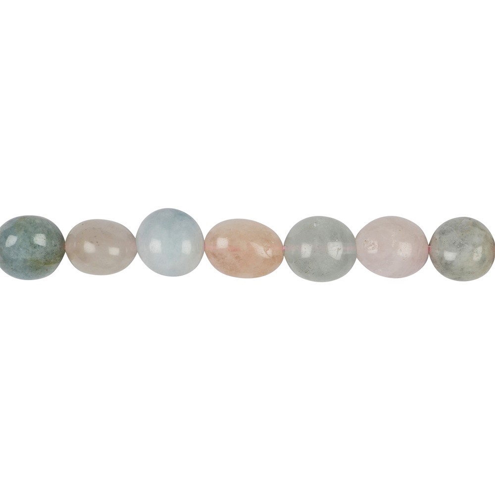 Filo di pepite, berillo (Acquamarina/Morganite), 08-12 x 08-10 mm | Marco Schreier