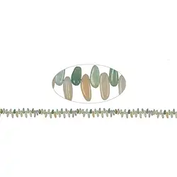 140370619620 Strand tooth flat, beryl (Aquamarine/Morganite), 08 x 15-20mm | Marco Schreier