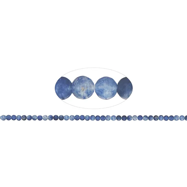 String Beads, blue quartz, 04mm (39cm) | Schreier gems, healing stones & jewelry