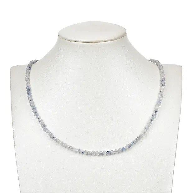 Rang de collier boules, Dumortierite en quartz (quartz bleu), 04mm (39cm) | Marco Schreier