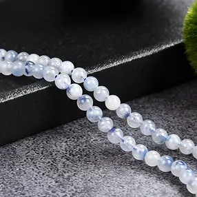 String Beads, Dumortierite in quartz (blue quartz), 04mm (39cm) | Marco Schreier