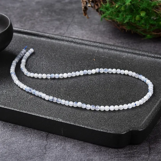 Strang Kugeln, Dumortierit in Quarz (Blauquarz), 04mm (39cm) | Marco Schreier