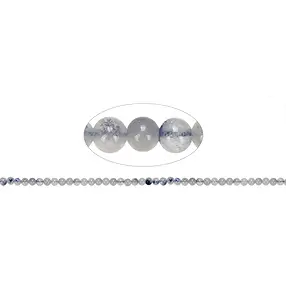 String Beads, Dumortierite in quartz (blue quartz), 04mm (39cm) | Marco Schreier